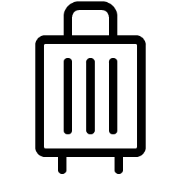 suitcase rolling light icon