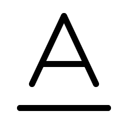 text a underline light icon