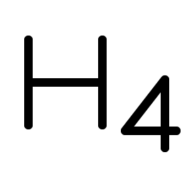 text h four light icon