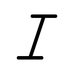 text italic light icon