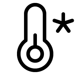 thermometer cold light icon