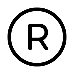 trademark registered light icon