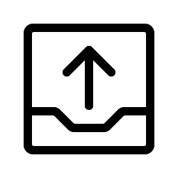 tray arrow up light icon