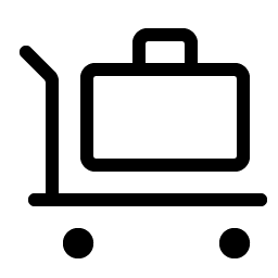trolley suitcase light icon