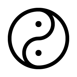 yin yang light icon