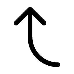 arrow bend left up icon