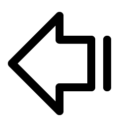 arrow fat line left icon