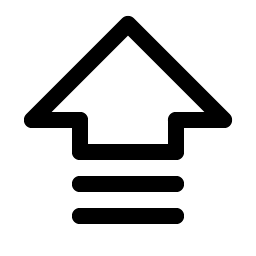 arrow fat lines up icon