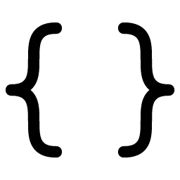 brackets curly icon