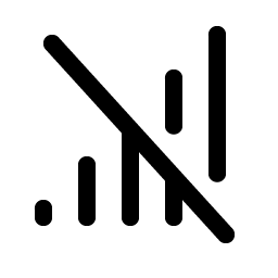 cell signal slash icon
