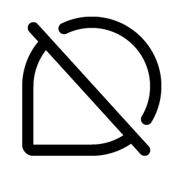 chat teardrop slash icon