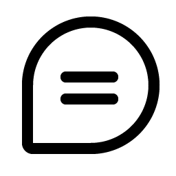 chat teardrop text icon