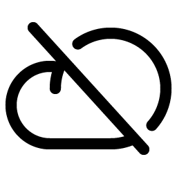 cloud slash icon