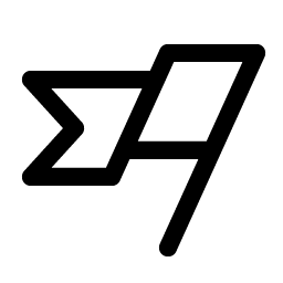 flag banner fold icon