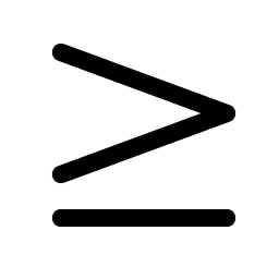 greater than or equal icon