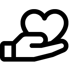 hand heart icon