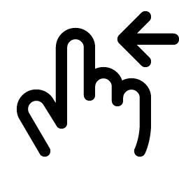 hand swipe left icon