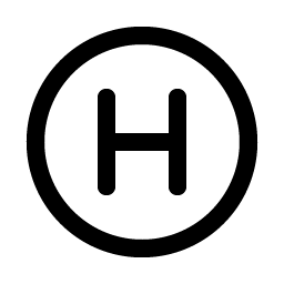 letter circle h icon
