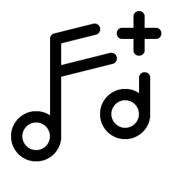 music notes plus icon