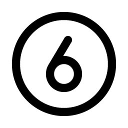 number circle six icon