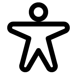 person arms spread icon