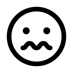 smiley nervous icon