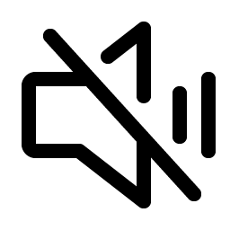 speaker simple slash icon