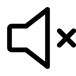 speaker simple x icon