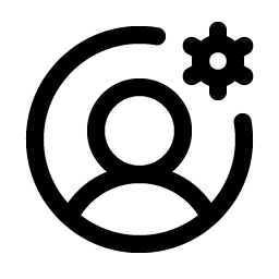 user circle gear icon