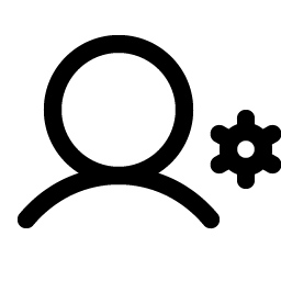 user gear icon