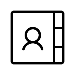 address book tabs thin icon