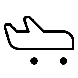 airplane taxiing thin icon