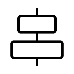 align center horizontal thin icon