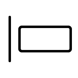 align left simple thin icon