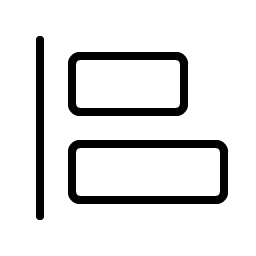 align left thin icon