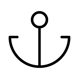 anchor simple thin icon