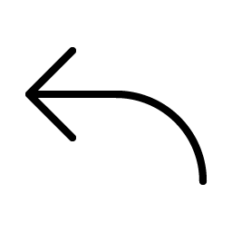 arrow bend up left thin icon