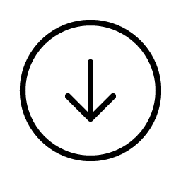 arrow circle down thin icon