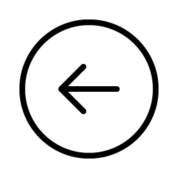 arrow circle left thin icon