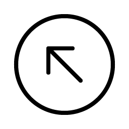 arrow circle up left thin icon