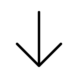 arrow down thin icon