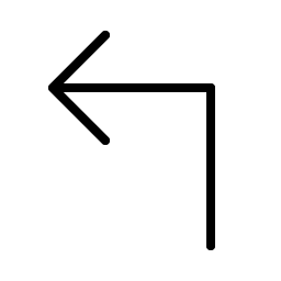 arrow elbow up left thin icon