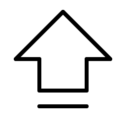 arrow fat line up thin icon