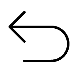 arrow u up left thin icon