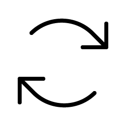 arrows clockwise thin icon