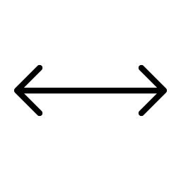 arrows horizontal thin icon