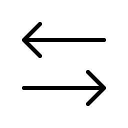 arrows left right thin icon