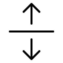 arrows out line vertical thin icon