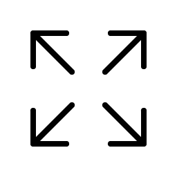 arrows out thin icon