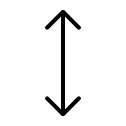 arrows vertical thin icon